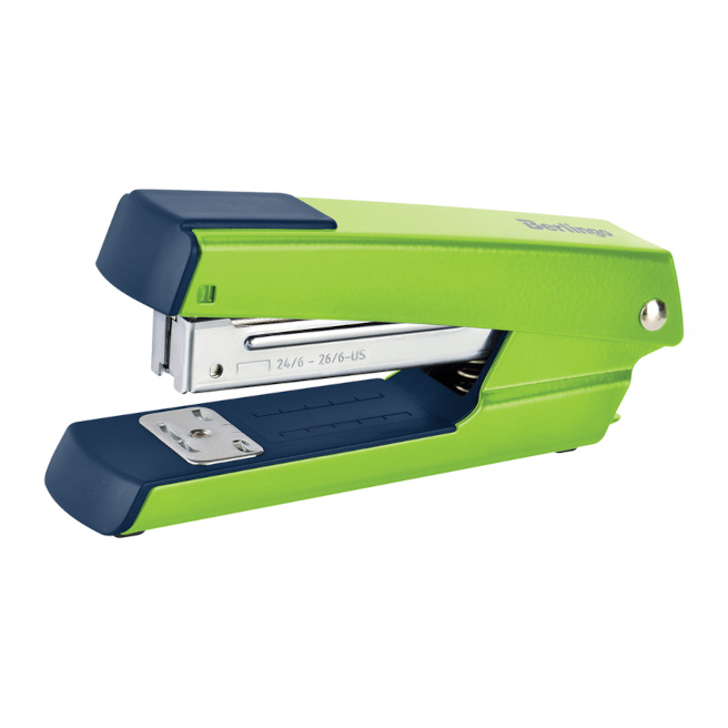 Capsator Berlingo plastic (capse №24/6, 26/6), 30 foi, "Power TX", verde