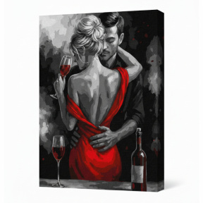 Iubire roșie, 30x40 cm, pictură pe numere