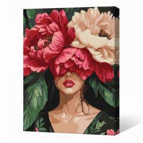 Bujori misterioși ©victoria_art, 30x40 cm, pictură pe numere