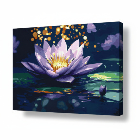 Магическая лилия с красками металлик extra, 30х40 см, картина по номерам