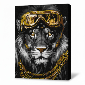 Puterea stilului cu vopsele metalic extra, 30x40 cm, pictură pe numere