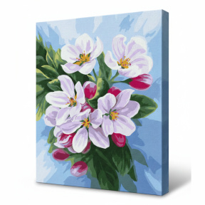 Înflorirea mărului, 30x40 cm, pictură pe numere