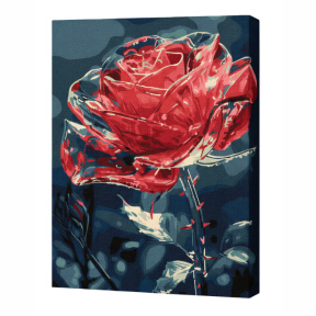 Floare de cristal, 30x40 cm, pictură pe numere