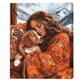 Объятия любимца, 40х50 см, картина по номерам