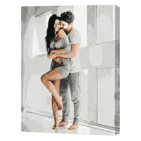 Îmbrățișări senzuale, 40x50 cm, pictură pe numere