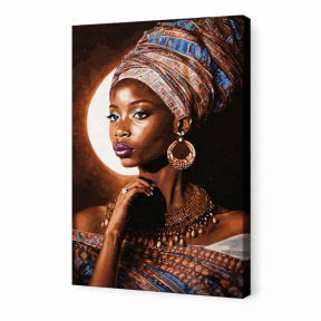 Frumusețe africană, 40x50 cm, pictură pe numere