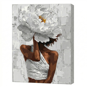 Imagine florală cu vopsele metalice, 40x50 cm, pictură pe numere