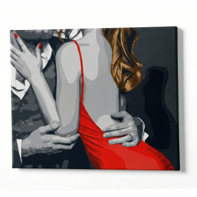 Îmbrățișarea îndrăgostiților, 40x50 cm, pictură pe numere