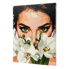 Poezie colorată: Orhidee, 40x50 cm, pictură pe numere