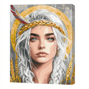 Spice în păr cu vopsele metalic extra, 40x50 cm, pictură pe numere