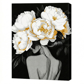 Tainele înfloririi cu vopsele metalic extra, 40x50 cm, pictură pe numere