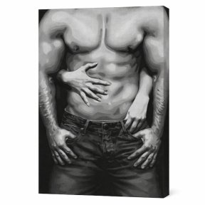 Linii seducătoare ale corpului, 40x50 cm, pictură pe numere