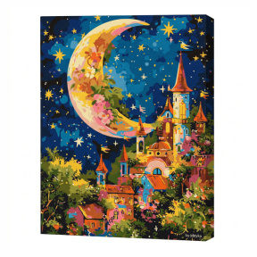 Palat printre stele, 40x50 cm, pictură pe numere