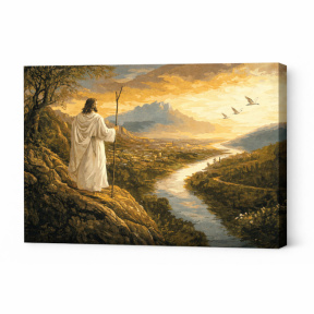 Privirea Mântuitorului, 40x50 cm, pictură pe numere