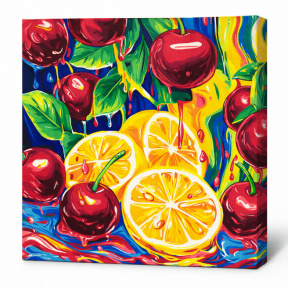 Plăcere suculentă cu vopsele metalice, 40x40 cm, pictură pe numere