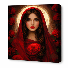 Trandafir de mai, 40x40 cm, pictură pe numere