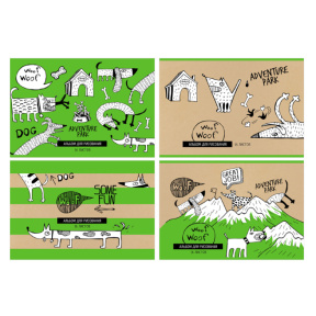 Альбом для рисования 16л., А4, на скрепке BG "Adventure park", эконом