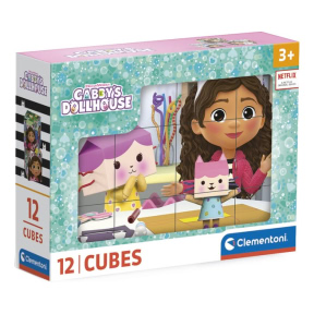 Cuburi Clementoni "Gabbys Dollhouse", 12 buc