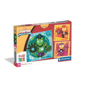 Puzzle Clementoni „Iron Man și prietenii lui extraordinari”, 3 puzzle-uri a câte 48 de piese