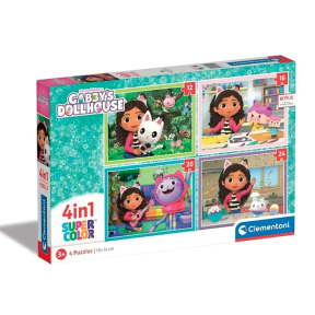 Puzzle Clementoni  "4 în 1 Casa de păpuși a lui Gabby", 72 piese