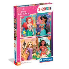 Puzzle Clementoni "Disney Princess", 2 puzzle a câte 20  piese