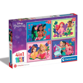 Puzzle Clementoni  " 4 in 1 Printesele Disney", 62 piese