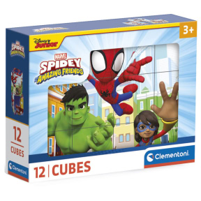 Cuburi Clementoni "Spidey si prietenii lui", 12 buc