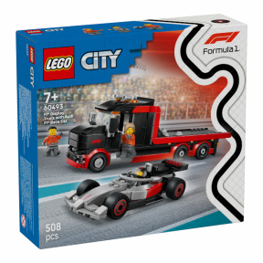Constructor LEGO City Camion demonstrativ F1 cu o mașină de curse Audi F1