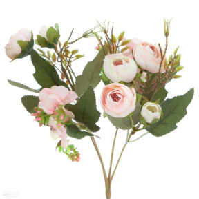 Flori decorative Camelia, culoare roz prăfuit, 29 cm