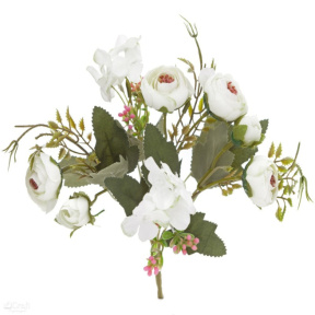 Flori decorative Camelia, crem, 29 cm