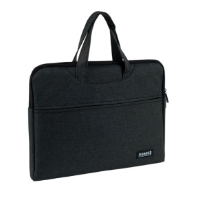 Geanta din textil AXENT A4 cu 1 sectie, gri inchis