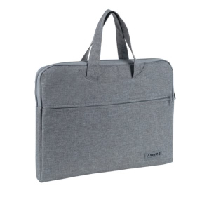 Geanta din textil AXENT A4 cu 1 sectie, gri deschis