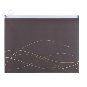 Папка на молнии А4 с расширением Axent zip-lock Waves-4 коричневая