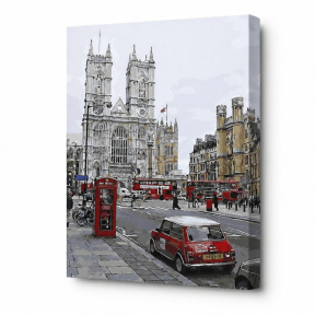 Londra înnorată, 40x50 cm, pictură pe numere