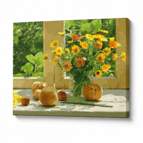 Buchet de vara, 40x50 cm, pictură pe numere