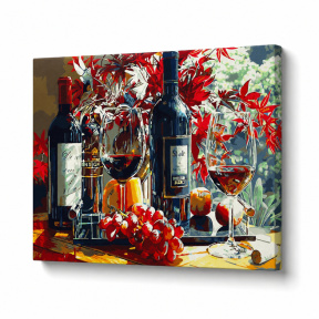 Vin roșu, 40x50 cm, pictură pe numere