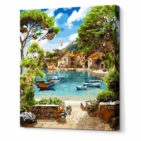 Golf paradisiac, 40x50 cm, pictură pe numere