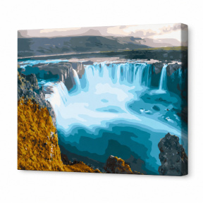 Cascada, 40x50 cm, pictură pe numere