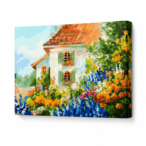 Explozie florală vara, 40x50 cm, pictură pe numere