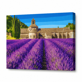 Lavandă în Provence, 40x50 cm, pictură pe numere