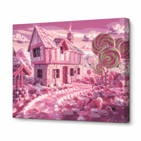 Căsuța de turtă dulce, 30х40 cm, pictură pe numere