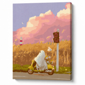Fantomă călătorește, 30х40 cm, pictură pe numere