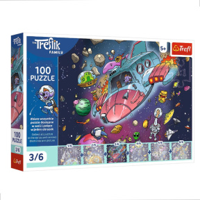 Puzzle Trefl Loofy in the rocket, 100 piese