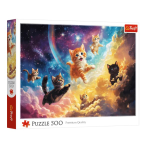 Puzzle Trefl „Pisicuțe cosmice”, 500 de piese