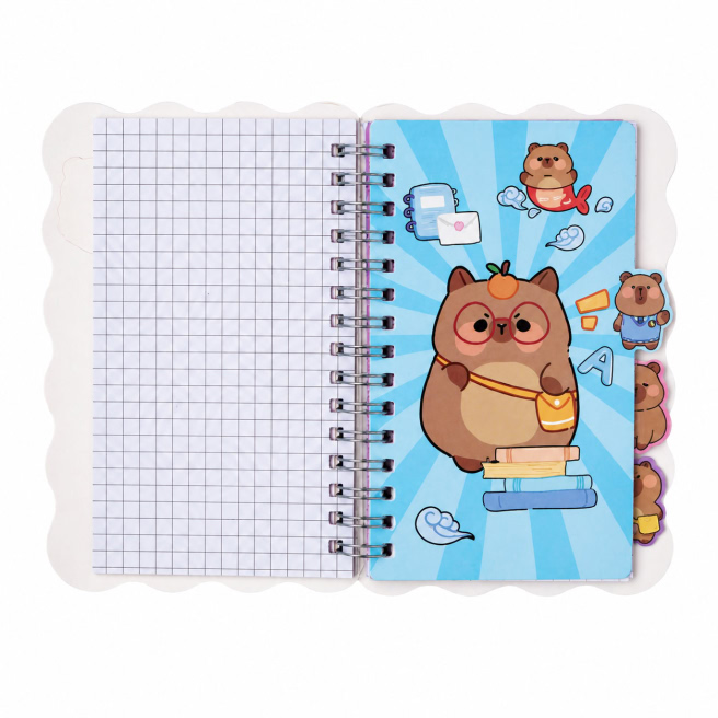 Carnet cu spirala A6, 60 foi patratele KIDS LINE
