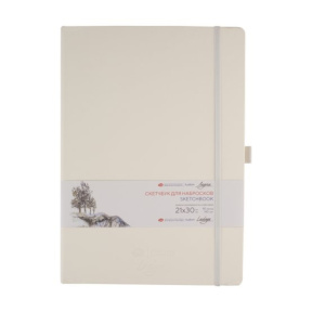Sketchbook pentru schițe "Ladoga" 21x30cm 140g 80 foi ivory, alb cu elastic