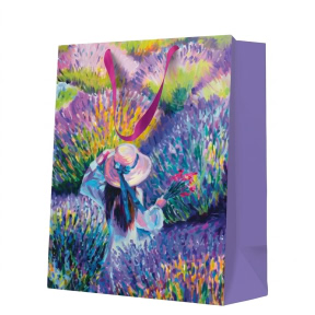 Pungă cadou standard (L), 26,5 × 33,5 × 13 cm, Lavender Sunset