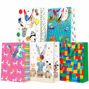 Pungă cadou mare, 30 × 41 × 12 cm, mix ED 2 (5 modele)