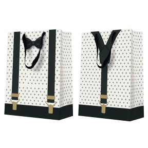 Pungă cadou (M), 20 × 25 × 10 cm, Elegant Man