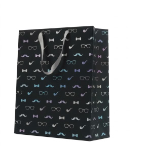 Pungă cadou (M), 20 × 25 × 10 cm, Holographic Celebration